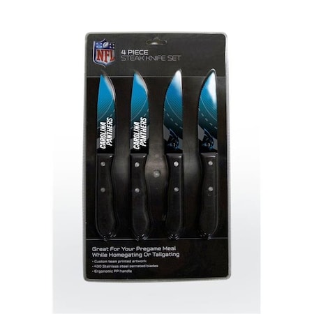 The Sports Vault Carolina Panthers Knife Set - Steak - 4 Pack 7183110205